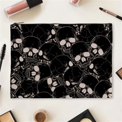 Skull Pattern Cosmetic Bag (xl) by Valentinaart