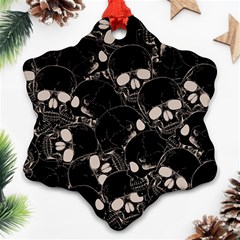 Skull Pattern Snowflake Ornament (two Sides)