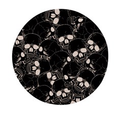 Skull Pattern Mini Round Pill Box by Valentinaart