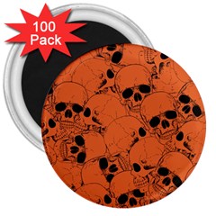 Skull Pattern 3  Magnets (100 Pack) by Valentinaart