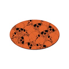 Skull Pattern Sticker (oval) by Valentinaart