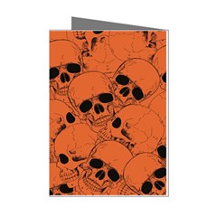 Skull Pattern Mini Greeting Cards (pkg Of 8)