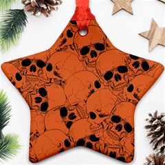 Skull Pattern Star Ornament (two Sides)