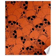 Skull Pattern Canvas 8  X 10  by Valentinaart