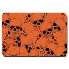 Skull Pattern Large Doormat by Valentinaart