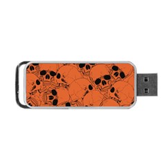 Skull Pattern Portable Usb Flash (one Side) by Valentinaart