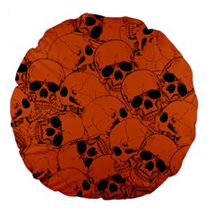 Skull Pattern Large 18  Premium Round Cushions by Valentinaart