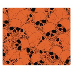 Skull Pattern Double Sided Flano Blanket (small)  by Valentinaart