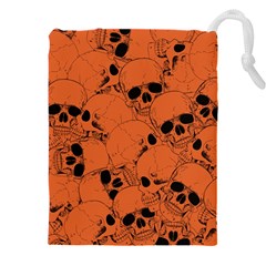 Skull Pattern Drawstring Pouch (4xl) by Valentinaart