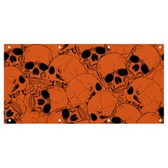 Skull Pattern Banner And Sign 8  X 4  by Valentinaart