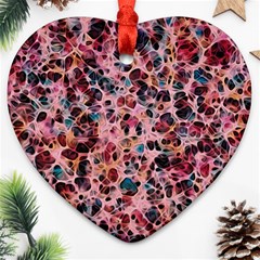 Cells In A Red Space Ornament (heart)