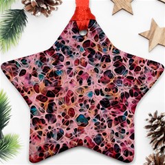 Cells In A Red Space Star Ornament (two Sides)