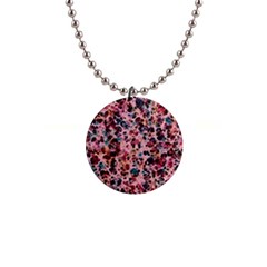 Cells In A Red Space 1  Button Necklace by DimitriosArt