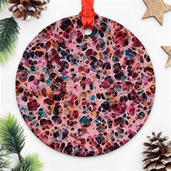 Cells In A Red Space Round Ornament (two Sides)