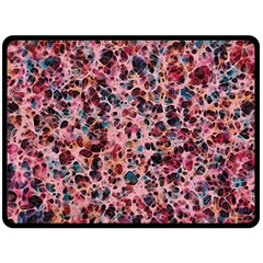 Cells In A Red Space Fleece Blanket (large)  by DimitriosArt