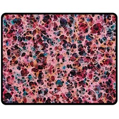 Cells In A Red Space Fleece Blanket (medium)  by DimitriosArt