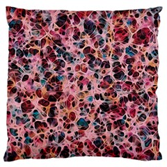 Cells In A Red Space Large Flano Cushion Case (one Side) by DimitriosArt