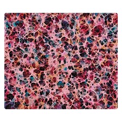 Cells In A Red Space Double Sided Flano Blanket (small)  by DimitriosArt