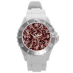 Red Universe Round Plastic Sport Watch (l) by DimitriosArt