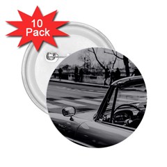 Convertible Classic Car At Paris Street 2 25  Buttons (10 Pack)  by dflcprintsclothing