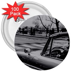 Convertible Classic Car At Paris Street 3  Buttons (100 Pack)  by dflcprintsclothing