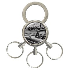 Convertible Classic Car At Paris Street 3-ring Key Chain by dflcprintsclothing