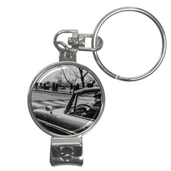 Convertible Classic Car At Paris Street Nail Clippers Key Chain by dflcprintsclothing