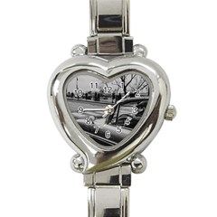 Convertible Classic Car At Paris Street Heart Italian Charm Watch by dflcprintsclothing