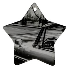 Convertible Classic Car At Paris Street Star Ornament (two Sides) by dflcprintsclothing