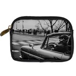 Convertible Classic Car At Paris Street Digital Camera Leather Case Front