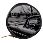 Convertible Classic Car At Paris Street Mini Makeup Bag Back