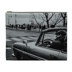 Convertible Classic Car At Paris Street Cosmetic Bag (xl) by dflcprintsclothing