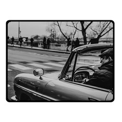 Convertible Classic Car At Paris Street Fleece Blanket (small) by dflcprintsclothing