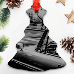 Convertible Classic Car At Paris Street Christmas Tree Ornament (two Sides)