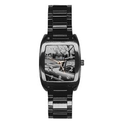 Convertible Classic Car At Paris Street Stainless Steel Barrel Watch by dflcprintsclothing