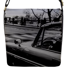 Convertible Classic Car At Paris Street Flap Closure Messenger Bag (s) by dflcprintsclothing