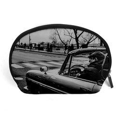 Convertible Classic Car At Paris Street Accessory Pouch (large) by dflcprintsclothing