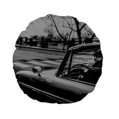 Convertible Classic Car At Paris Street Standard 15  Premium Flano Round Cushions by dflcprintsclothing