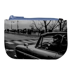 Convertible Classic Car At Paris Street Large Coin Purse