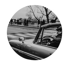 Convertible Classic Car At Paris Street Mini Round Pill Box (pack Of 3) by dflcprintsclothing