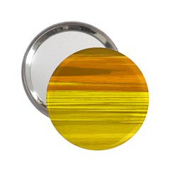 Yellow And Gold Horizontal Stripes - Abstract Art 2 25  Handbag Mirrors by KorokStudios