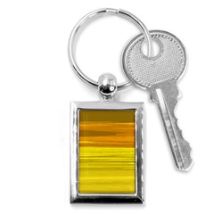 Yellow And Gold Horizontal Stripes - Abstract Art Key Chain (rectangle) by KorokStudios