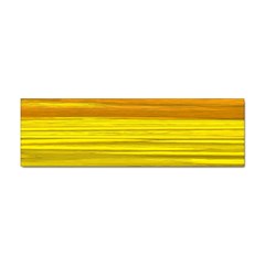 Yellow And Gold Horizontal Stripes - Abstract Art Sticker Bumper (100 Pack) by KorokStudios