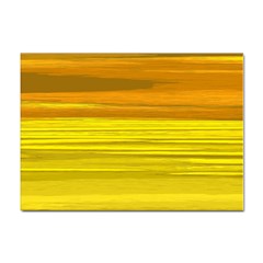 Yellow And Gold Horizontal Stripes - Abstract Art Sticker A4 (10 Pack) by KorokStudios