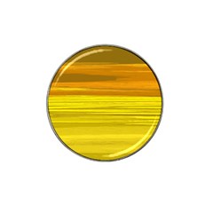 Yellow And Gold Horizontal Stripes - Abstract Art Hat Clip Ball Marker (4 Pack) by KorokStudios