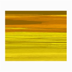 Yellow And Gold Horizontal Stripes - Abstract Art Small Glasses Cloth by KorokStudios