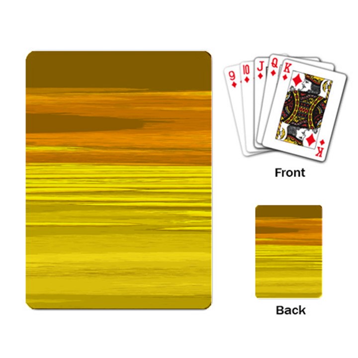 Yellow And Gold Horizontal Stripes - Abstract Art Playing Cards Single Design (Rectangle)