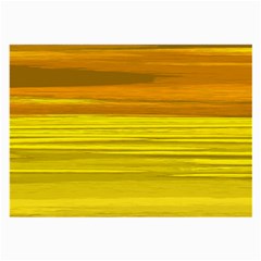 Yellow And Gold Horizontal Stripes - Abstract Art Large Glasses Cloth (2 Sides) by KorokStudios