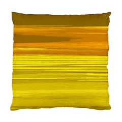 Yellow And Gold Horizontal Stripes - Abstract Art Standard Cushion Case (two Sides) by KorokStudios