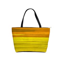 Yellow And Gold Horizontal Stripes - Abstract Art Classic Shoulder Handbag by KorokStudios